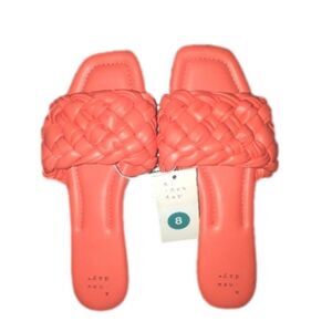 Brand nwt Pink Slide woven Sandals sz,8
